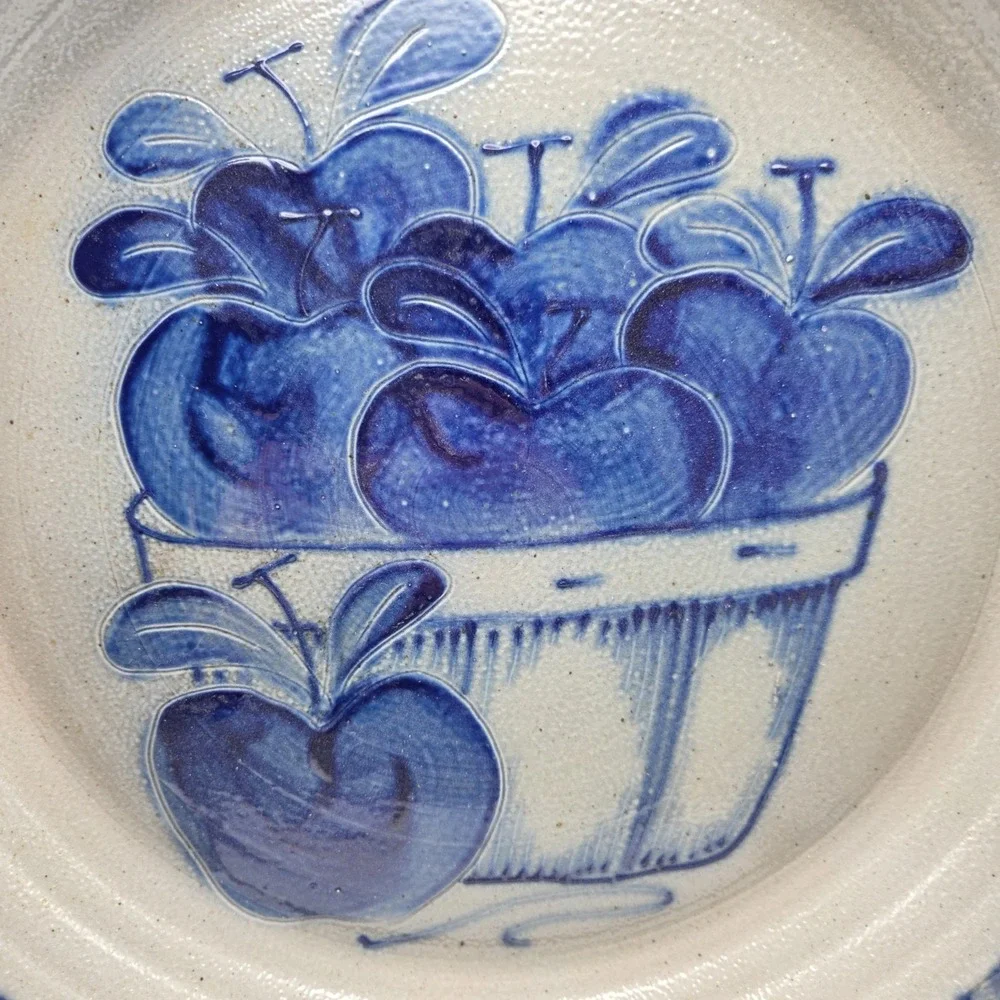 David Eldreth Pottery‎ Salt Glazed Apple Basket Pie Plate 11